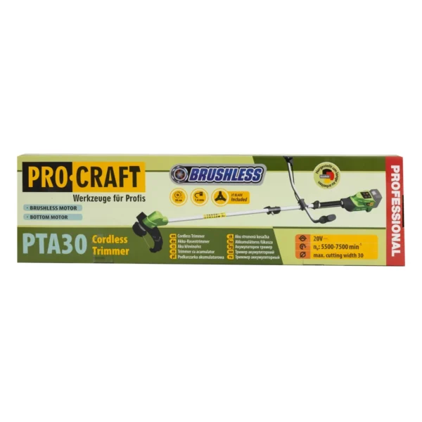 Trimmer pentru tuns iarba pe acumulator PROCRAFT PTA30 5500 – 7500 rpm - imagine 2